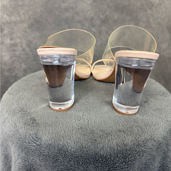 BP Women's Nude Clear Strap Heels - Picture 5 of 6